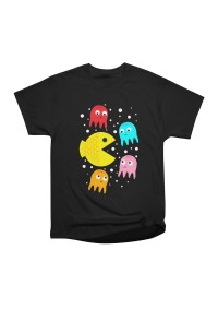 T-Shirt Threadless - Pac-Fish (Noir)
